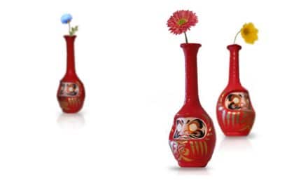 Daruma Doll Flower Vases